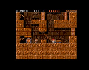 une photo d'Ã©cran de Rick Dangerous sur Commodore Amiga